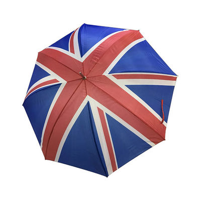 İngiltere Bayrağı Baskılı Polyester Kumaş Promosyon Golf Şemsiyeleri