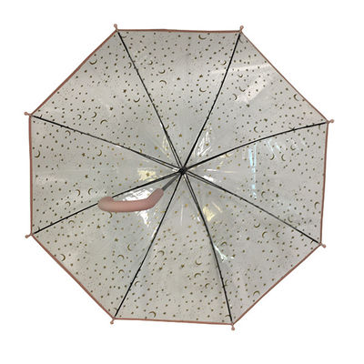Toptan Satış için Promosyon Temizle POE kubbe şeffaf otomatik Şemsiye