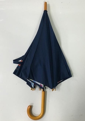 İki katmanlı metal şaft otomatik açık ahşap şemsiye