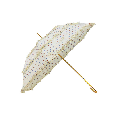 Dantel altın çerçeveli moda tasarımı Bayan şemsiyesi